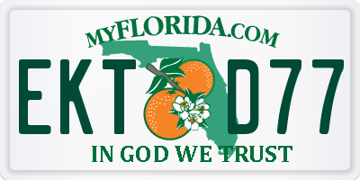FL license plate EKTD77