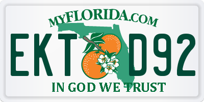 FL license plate EKTD92