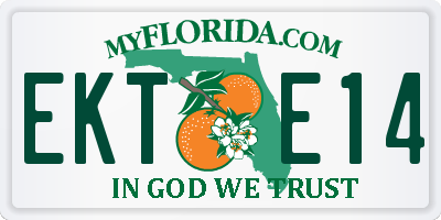 FL license plate EKTE14