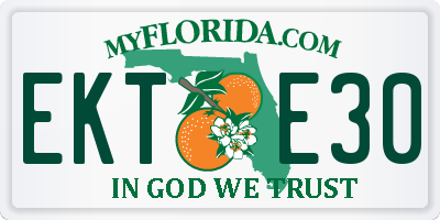 FL license plate EKTE30