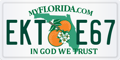 FL license plate EKTE67