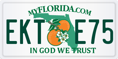 FL license plate EKTE75