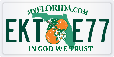 FL license plate EKTE77