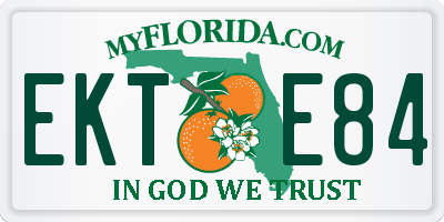 FL license plate EKTE84