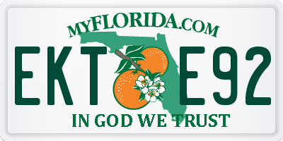 FL license plate EKTE92