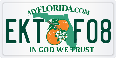 FL license plate EKTF08