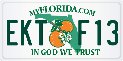 FL license plate EKTF13