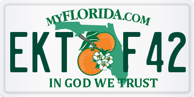 FL license plate EKTF42