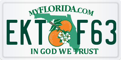FL license plate EKTF63