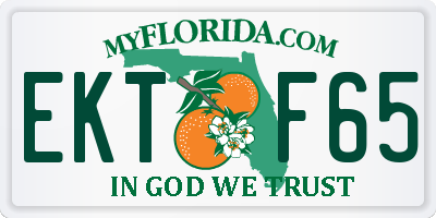 FL license plate EKTF65