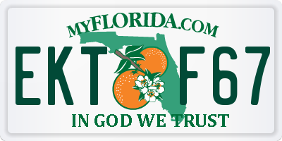 FL license plate EKTF67
