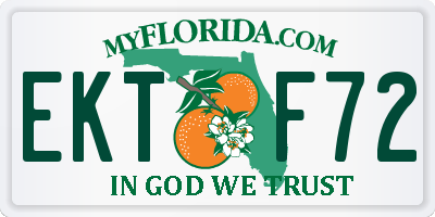 FL license plate EKTF72