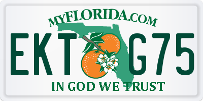 FL license plate EKTG75