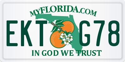 FL license plate EKTG78