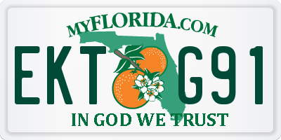 FL license plate EKTG91