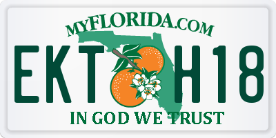 FL license plate EKTH18
