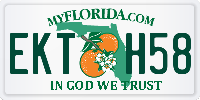 FL license plate EKTH58