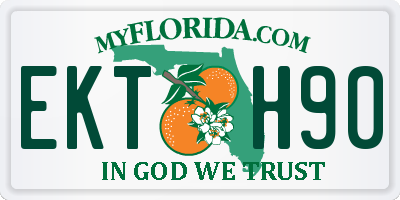 FL license plate EKTH90