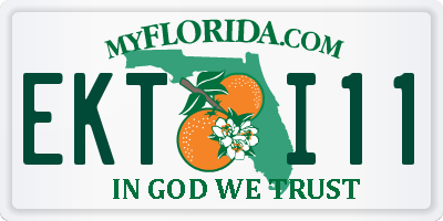 FL license plate EKTI11