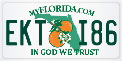 FL license plate EKTI86