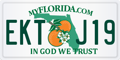 FL license plate EKTJ19