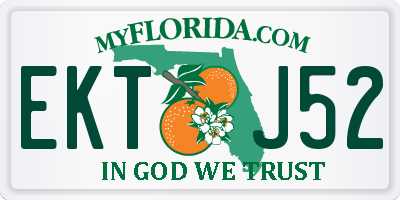 FL license plate EKTJ52