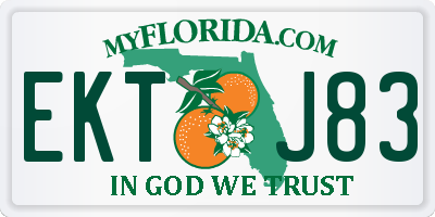 FL license plate EKTJ83