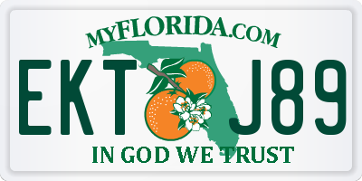 FL license plate EKTJ89