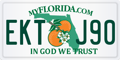 FL license plate EKTJ90