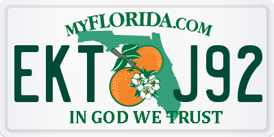 FL license plate EKTJ92