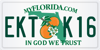 FL license plate EKTK16