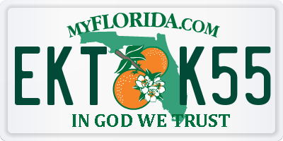 FL license plate EKTK55
