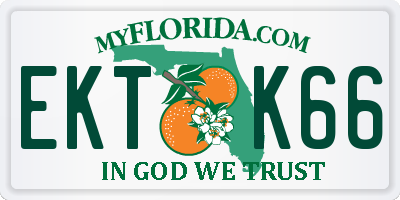 FL license plate EKTK66