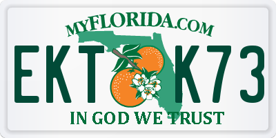 FL license plate EKTK73