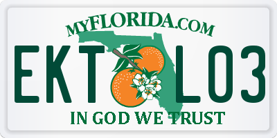 FL license plate EKTL03