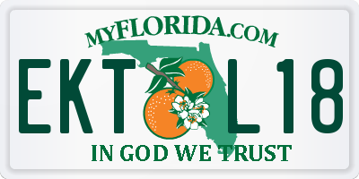 FL license plate EKTL18