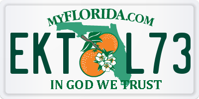 FL license plate EKTL73