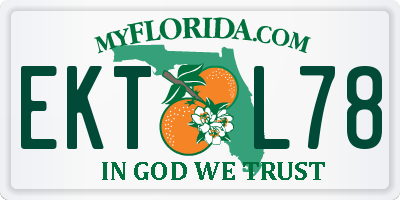 FL license plate EKTL78