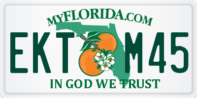 FL license plate EKTM45