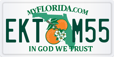 FL license plate EKTM55