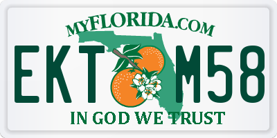 FL license plate EKTM58