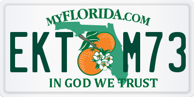 FL license plate EKTM73