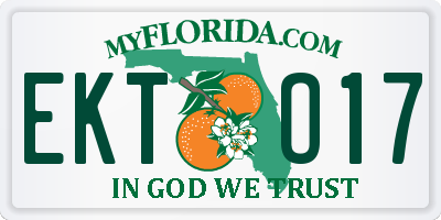 FL license plate EKTO17