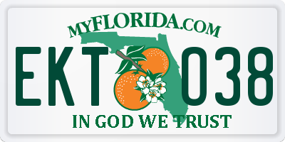 FL license plate EKTO38
