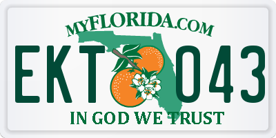 FL license plate EKTO43