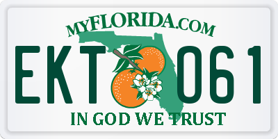 FL license plate EKTO61