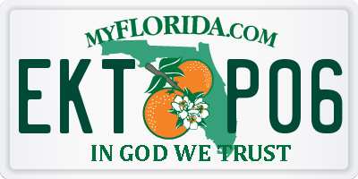 FL license plate EKTP06