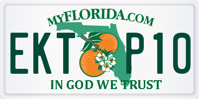 FL license plate EKTP10