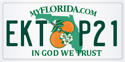 FL license plate EKTP21