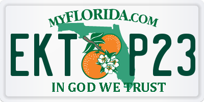 FL license plate EKTP23